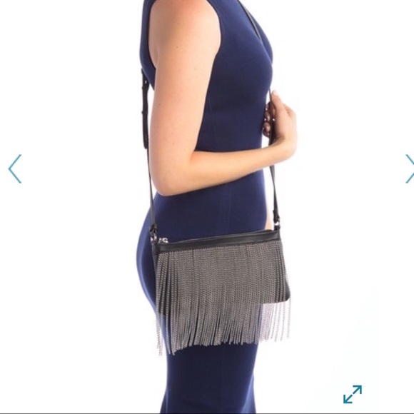 Steve Madden Handbags - STEVE MADDEN Cross Body Chain Fringe Bag
